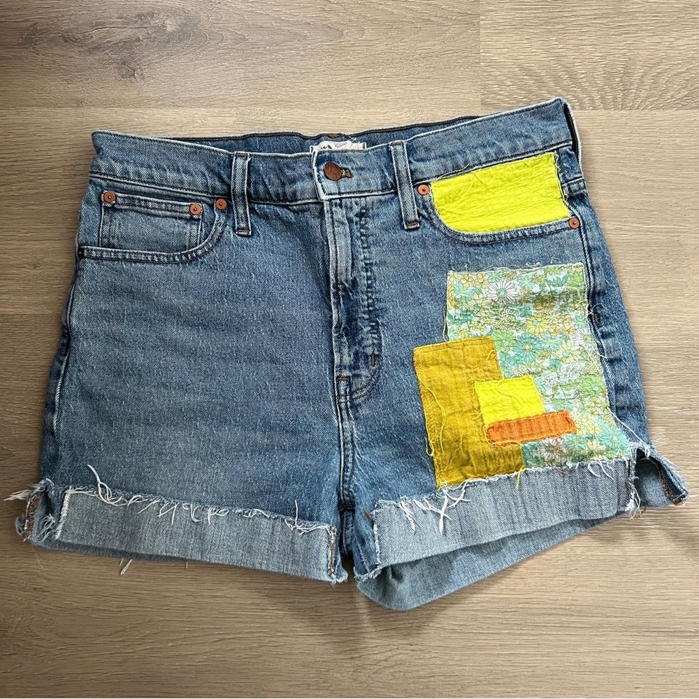 Madewell Upcycled Patchwork Shorts